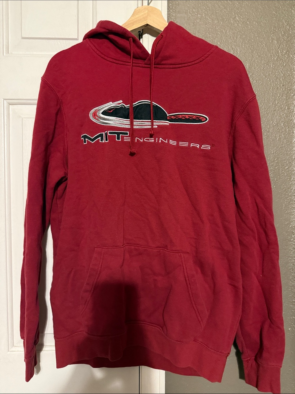 Colosseum Red Pullover Hoodie with MIT Engineers Logo
